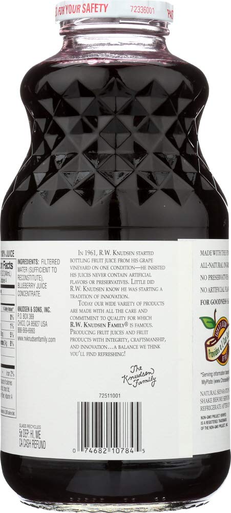 32 fl.oz(Pack 3) Knudsen Just Juice, Blueberry