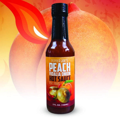 5 (2 Pack) Pepper Joes Peach Vidalia Onion Hot Sauce Ounces
