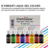 8 Pack Chefmaster - Liqua-Gel Food Coloring - Fade Resistant Food Coloring - - Vibrant, Eye-Catching Colors