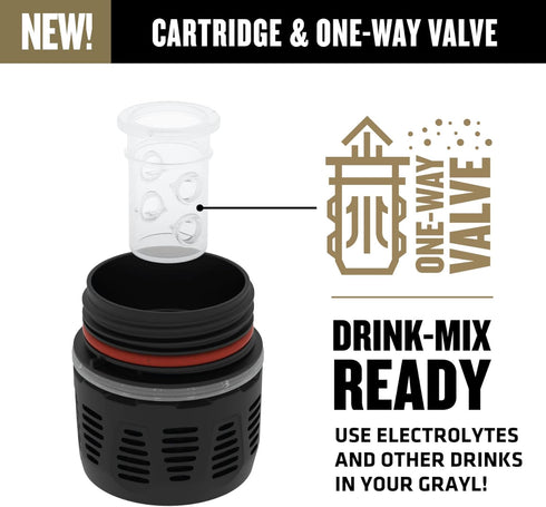 GRAYL UltraPress Drink Mix Valve - Perfect for Electrolytes and Flavored Beverages
