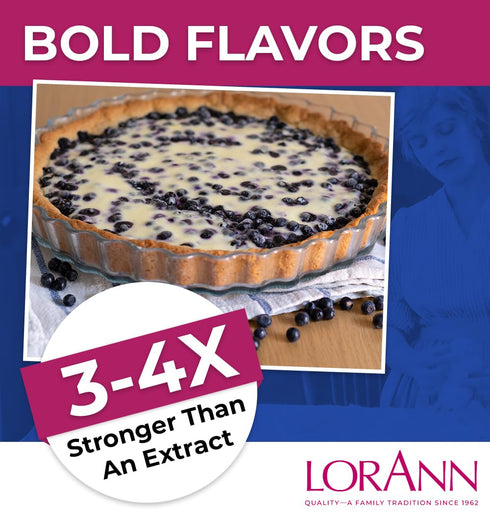 LorAnn Oils Super Strength Flavoring - Blueberry, 1 fl oz, 4X Stronger Than Extracts for Candy Making