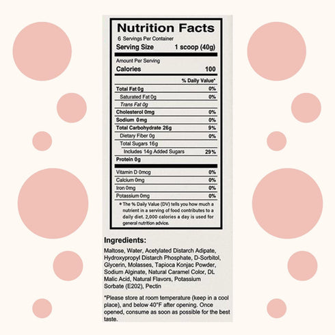 70% 6 (240g) Instant Brown Sugar Boba, Fewer Calories, Made with Konjac and Tapioca, Brown Sugar Boba Pearls for Boba