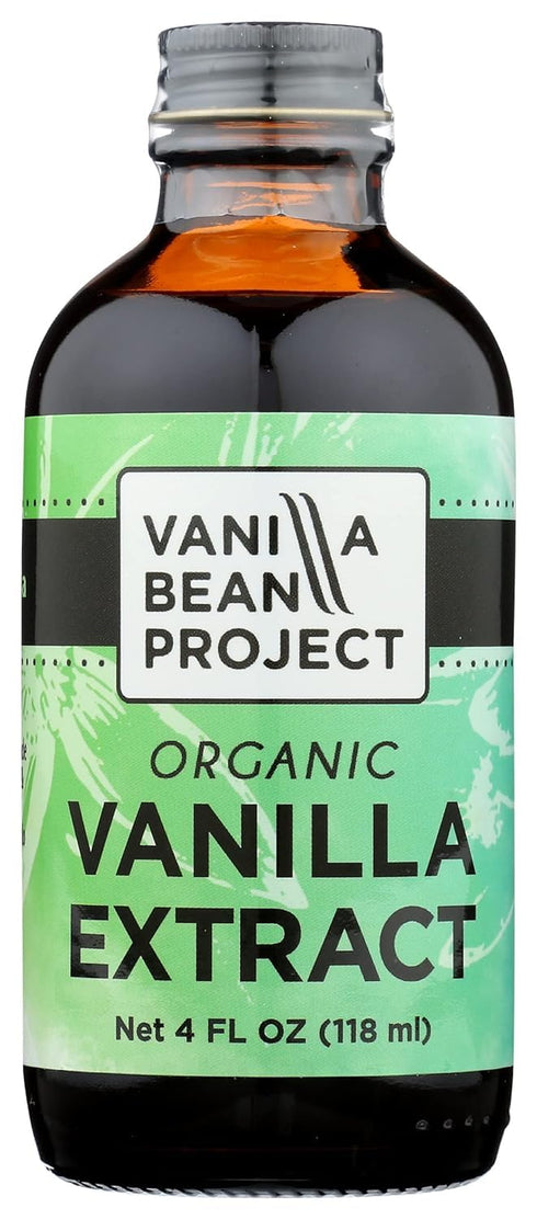 Organic Vanilla Extract, Pure Vanilla Bean for Cooking and Baking, Vanilla Bean Project, 4 Ounces