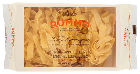 Rummo Pack 6 Pack (0.55 lb Set Egg Noodles Variety Boxes) Pappardelle & Fettuccine Imported Italian Pasta Premium Durum