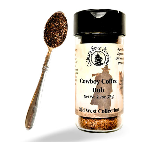 Cowboy Coffee Rub from Culinary Spice Merchants, Robust Seasoning with Cayenne Pepper for Steaks, Chicken, Ribs