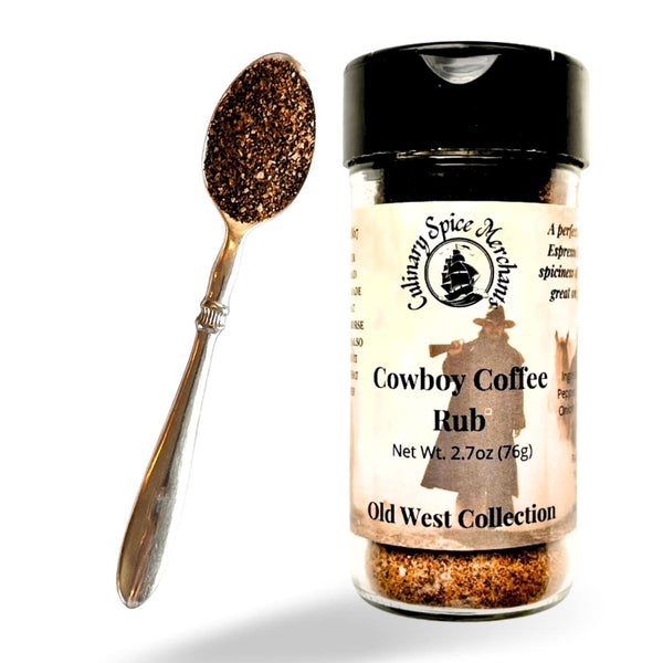 Cowboy Coffee Rub from Culinary Spice Merchants, Robust Seasoning with Cayenne Pepper for Steaks, Chicken, Ribs