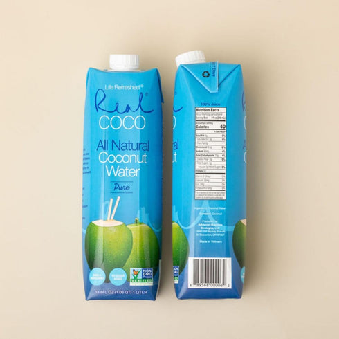 (6-Pack 1L), Packed Real Coco All Natural Pure Coconut Water Single Ingredient, No Added Sugar, Plant Based