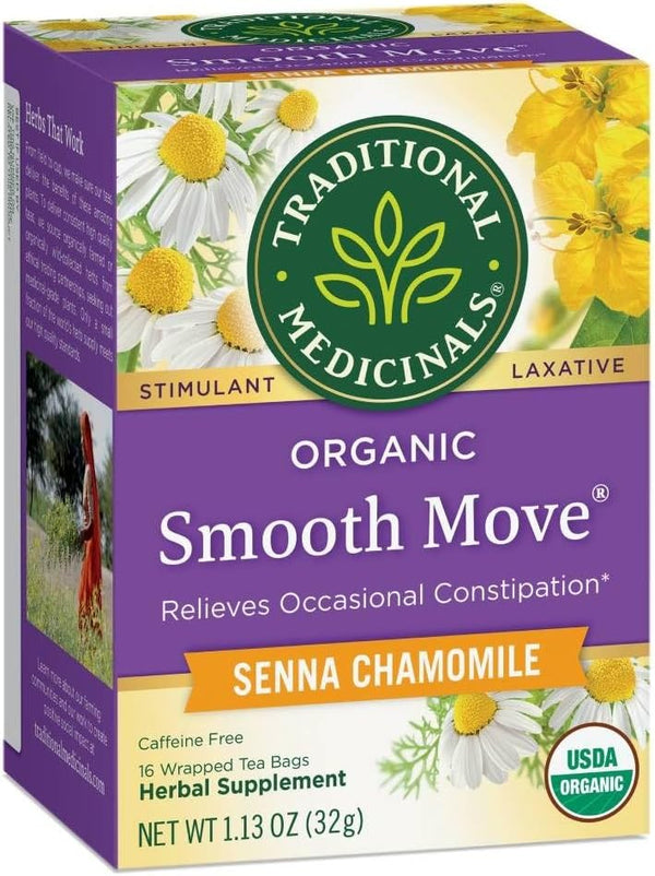 Traditional Medicinals Organic Smooth Move Chamomile Tea, 16 Tea Bags