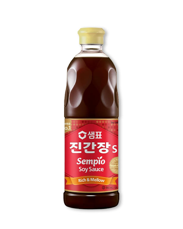 Sempio Soy Sauce Jin S 29.1 Fl Oz - Authentic Korean Flavor, Kosher, Non-GMO, Hearty Savory Cuisine