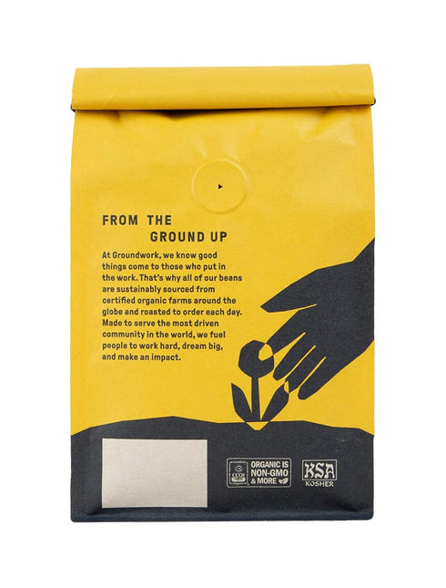 12oz (Pack 1) GROUNDWORK Venice Blend Whole Bean Coffee Dark Roast - USDA Organic Signature Blend Whole Coffee Beans