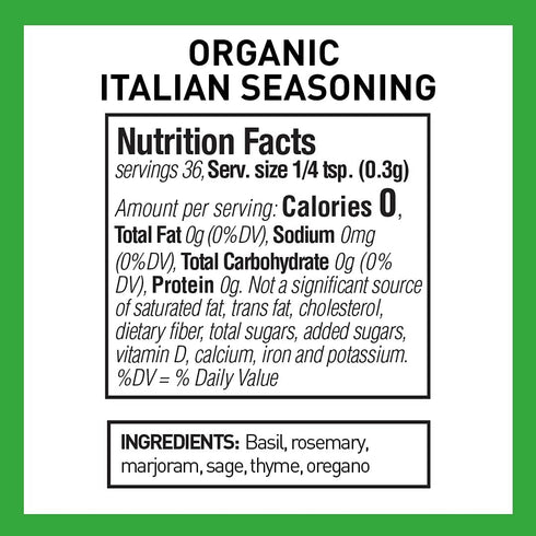 Spice Hunter Italian Seasoning, Organic, 0.4 oz (Pack of 6)