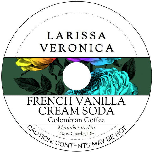 Larissa Veronica French Vanilla Cream Soda Colombian Coffee (Single Serve K-Cup Pods) (Gourmet, Naturally