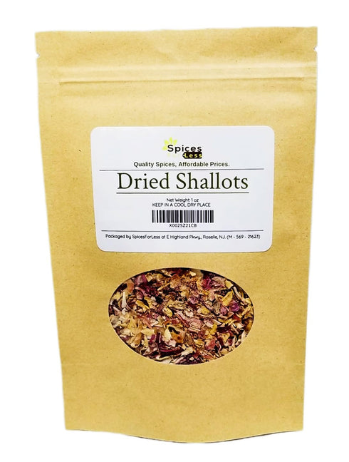 SFL Dried Shallots Onion Chopped, 1 oz Resealable Pouch for Cooking