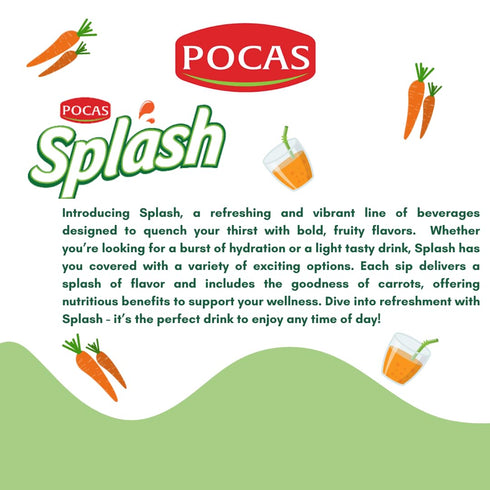Pocas 532ml, 6 Pack SPLASH Mango Carrot Juice Drink