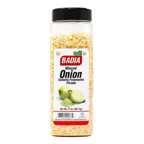17 oz Badia Minced Onion, Dehydrated Onion Flakes for Cooking & Seasoning Rich Savory Flavor