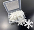 48pcs Edible Christmas Snowflakes, White Cupcake Cake Toppers for Christmas Winter Theme Party