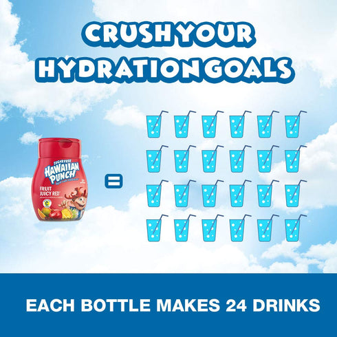 (4 96 Hawaiian Punch, Fruit Juicy Red, Liquid Water Enhancer New, Better Taste! Bottles, Makes Flavored Water Drinks)