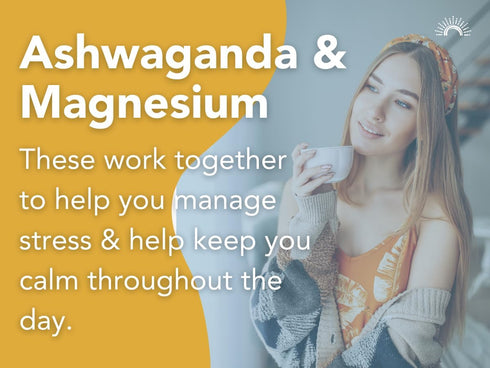 Mindful Morning Sugar Free Hot Chocolate Mix with Organic Ashwagandha and Magnesium Supplements to Relax the Mood