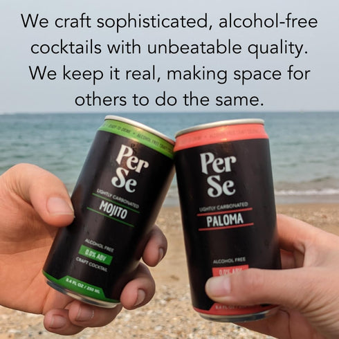Pack 6 Pack Canned Alcohol Free Mocktail Variety of Hibiscus Margarita, Mojito, and Paloma - Premium All Natural Craft