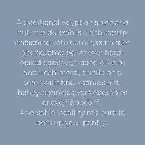Villa Jerada, Dukkah Premium Seasoning - Egyptian Complex Spice Mix of Nuts and Spices (Unique & Fragrant), 1.76 oz (Pack of 1) (DUKKAH - 1 JAR)