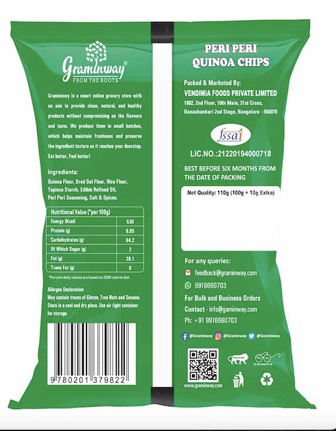 Graminway (100g) Peri Peri Quinoa Chips