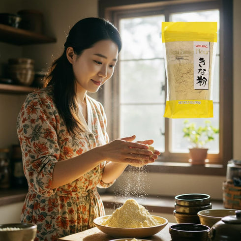 Hakubai 7oz Roasted Soy Bean Flour Soybean Powder for Soy Milk, Asian Cooking, rice Cake, Baking