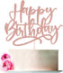 Glitter Happy Birthday Cake Topper, Rose Gold Anniversary Celebration Party Decoration Supplies for Birthday Cake