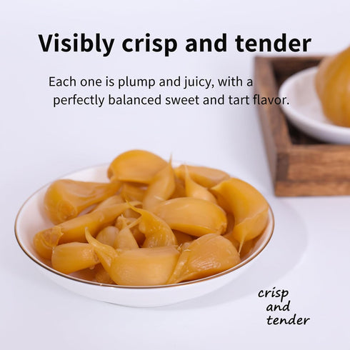 SODGHYTR 17.64oz, Pickled Garlics, Crunchy and Sweet Flavor,Long Shelf Life,Hot Pot Companion,Pickled Garlic Cloves
