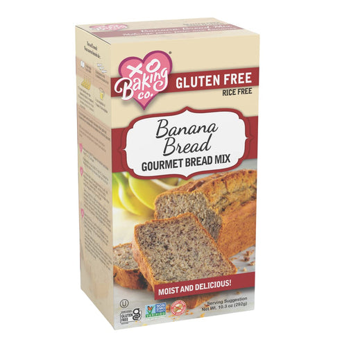 XO Baking Co. Gluten Free Gourmet Banana Bread Mix; Non-GMO; Kosher; Rice