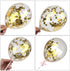 DIYASY Gold Happy Birthday Cake Topper Kit, 6 Pcs Confetti Balloon Paper Fans Acrylic Cake Toppers