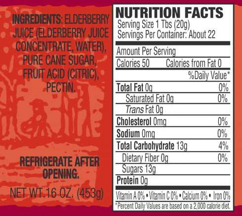 16oz (Pack 6) Dillman Farm All Natural Elderberry Jelly - Gluten-Free, Non-GMO, Vegan, Kosher, Eco-Friendly