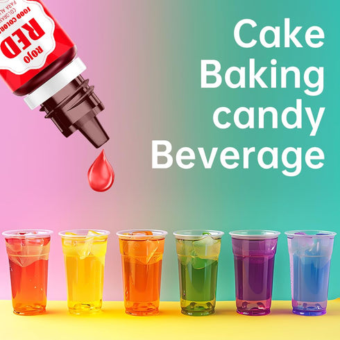 Set 6ml (0.2 Oz) (0.2 Oz(Pack 36)) Food Coloring - Concentrated Liquid Food Coloring - Neon Liquid Food Color Dye