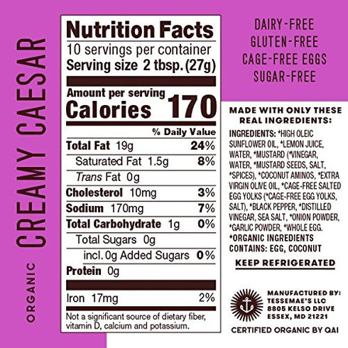 2-Pack Tessemae's All Natural Salad Dressing (Organic Creamy Caesar)