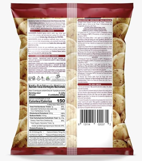 Fortune Brazil 35.27 oz Forno de Minas Brazilian Cheese Bread | Pao de Queijo Tradicional | Bundle by