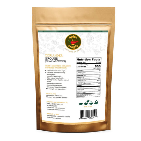 Spice Magic Ground Spices ~ 100% Pure, Aromatic & Natural I Gluten-Free I Non-GMO I Indian Origin (7oz (200g), Coriander Powder)
