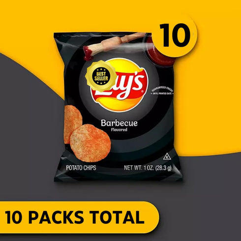 Chocolatto 1 Oz., 10 Lays Barbecue Potato Chips, Limited Edition, Pk. - Potato Chips Bulk