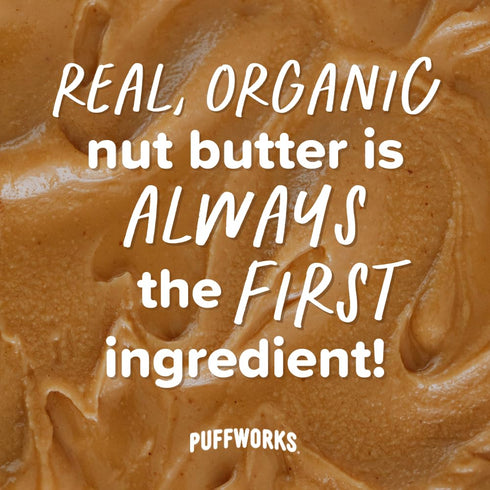 3.5 (Pack 3) Puffworks Original Organic Peanut Butter Puffs, Plant-Based Protein Snack, No Added Sugar, Gluten