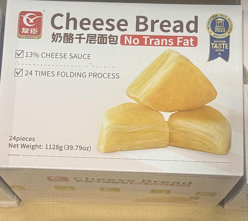 Generic 13% 24 24 39.79 oz Cheese Bread, No Trans Fat, Cheese Sauce, Times Folding Process, Pieces