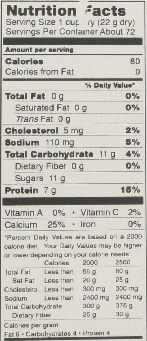 Yummmy 2.5 Lbs. (40 Oz), Instant Nonfat Powdered Dry Milk - Leche en polvo, Grade A, Kosher and Halal Certified, Made