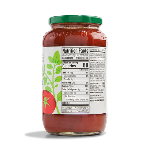 365 by Whole Foods Market, Organic Italian Herb Pasta Sauce, 25 Ounce