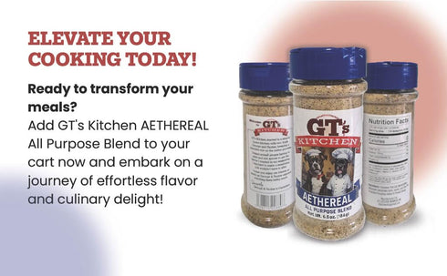 GT's Kitchen 6.5 oz GTs Kitchen All-Purpose Seasoning Blend Savory Meat & Vegetable Spice Great for Chicken, Beef