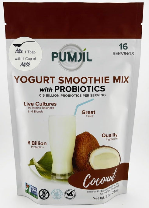Pumjil Coconut Yogurt Smoothie Mix with 8 Billion Probiotic Live Cultures, 14