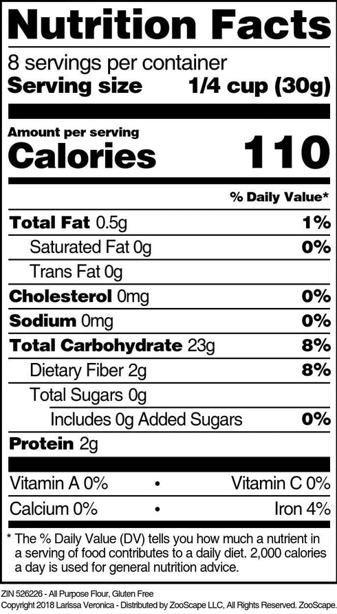 Larissa Veronica (16 oz, 526226) 2 Pack All Purpose Flour, Gluten Free ZIN: