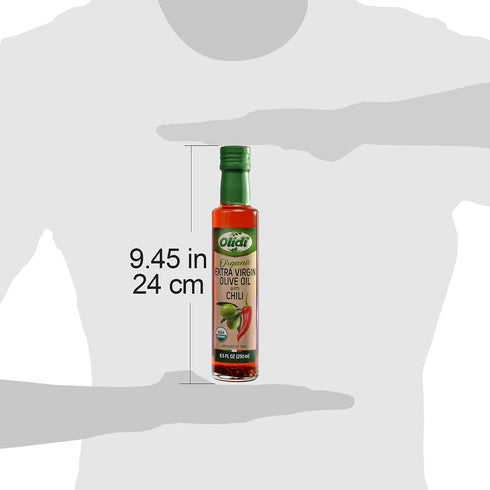 8.5 oz 100% (2) Olidi Chili Infused Extra Virgin Olive Oil | Product of Italy, Cold-pressed, natural, heart-healthy