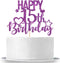 INNORU Purple Glitter Happy 15th Birthday Cake Topper - Cheers to 15 Years, Teenager Children's Party Decorations