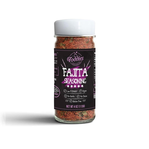 Foddies Fajita Seasoning, Low FODMAP, Gluten Free, Vegan, IBS Friendly