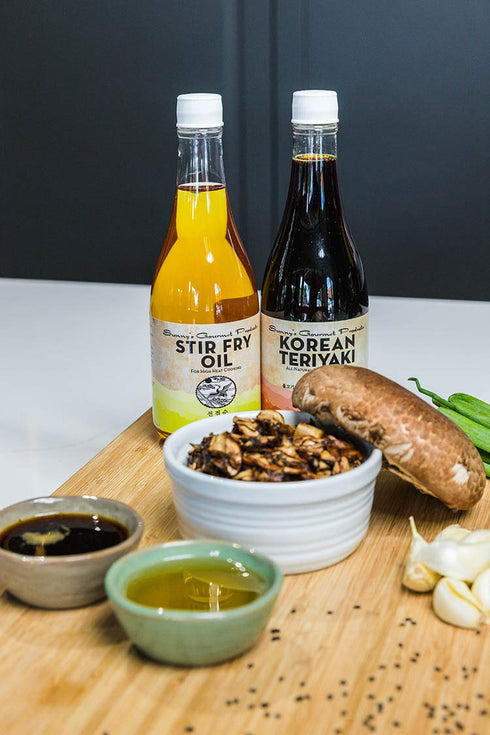 Sunny's Gourmet Korean Stir Fry Oil, All Natural High Heat Cooking Oil, 15.5 oz. (Single)