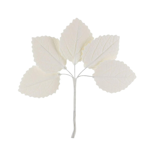 30 Count Global Sugar Art Hydrangea Leaves Sugar Cake Flowers Small White, by Chef Alan Tetreault