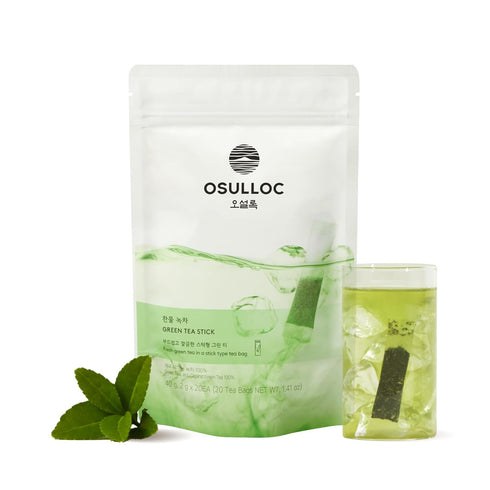 OSULLOC Cold Green Tea - Stick-Type in Pouch Package, Premium Organic Pure Tea from Jeju, 20 count