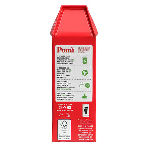 26.46oz Pom Tomato Passata Carton - Creamy, Velvety Italian Tomato Puree with a Touch of Salt, No Additives